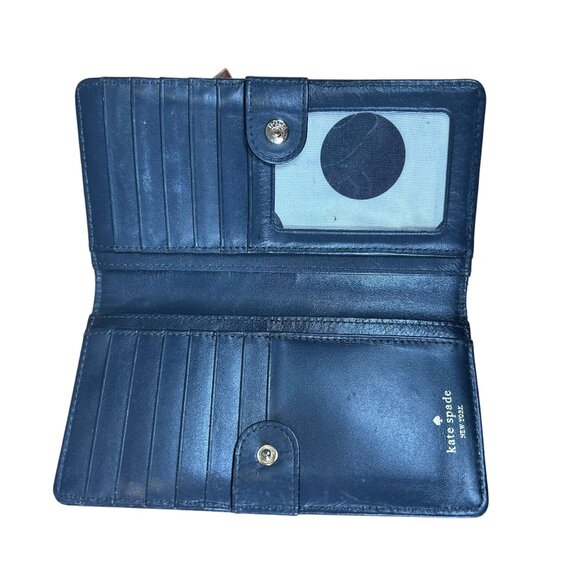 Kate Spade Metallic Gold Leather Bifold Wallet - Picture 4 of 8